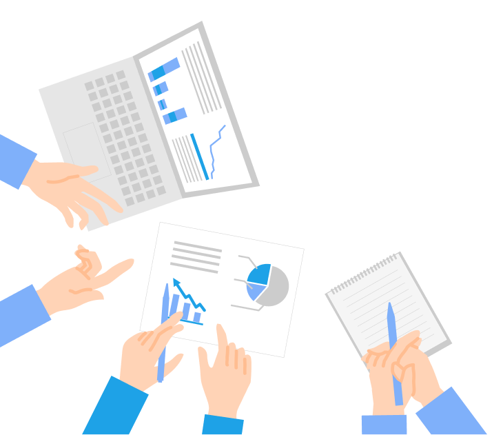 未来を分析するイメージ